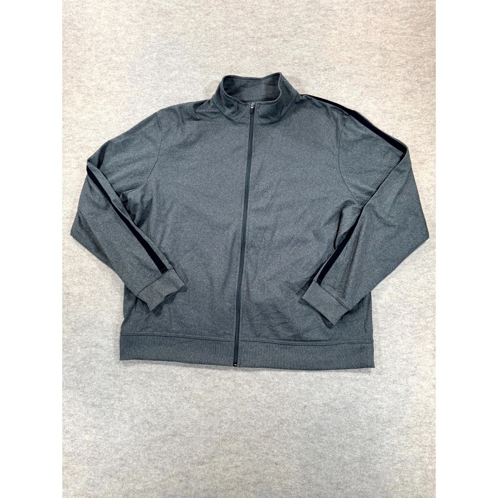 BCG Track Jacket Mens XL Gray Long Sleeve Stand Collar Activewear SGBCMA4019